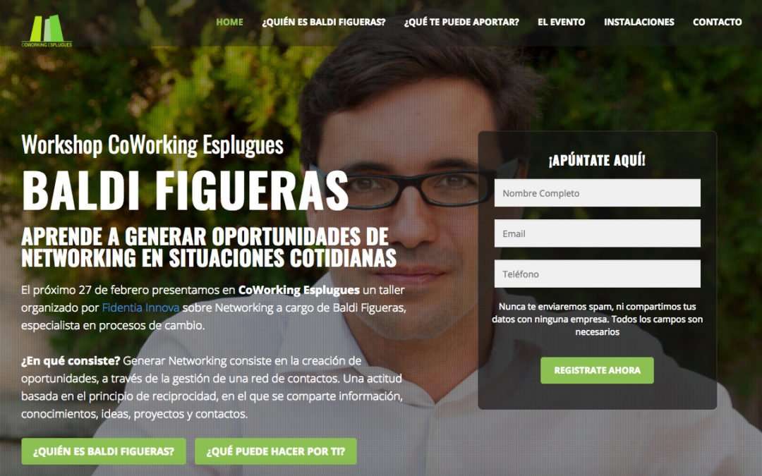 Landing Evento CoWorking Esplugues