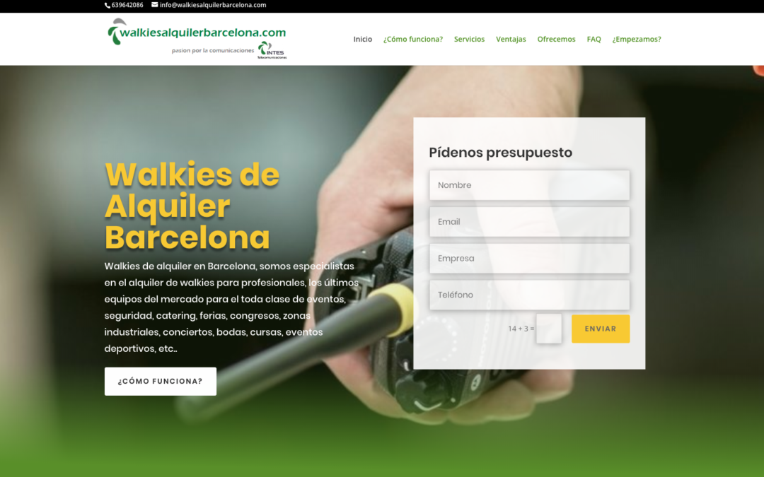 Alquiler Walkies Barcelona